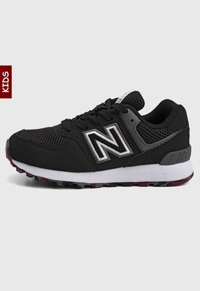 Tenis Lifestyle Negro-Blanco-Gris New Balance Kids PC 574