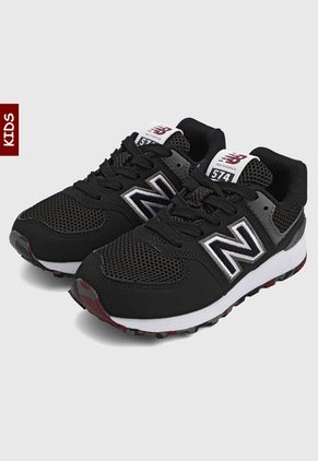 Tenis Lifestyle Negro-Blanco-Gris New Balance Kids PC 574