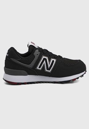 Tenis Lifestyle Negro-Blanco-Gris New Balance Kids PC 574