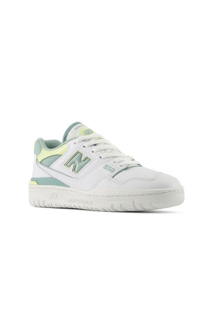 Tenis Deportivos New Balance 550 Blanco/Verde Para Mujer