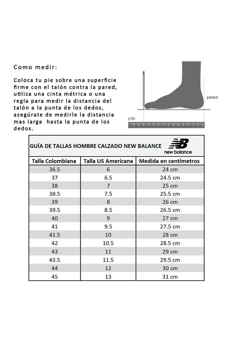 Tenis Balance 530 Tabla Tallas New Balance Tenis New Balance 530