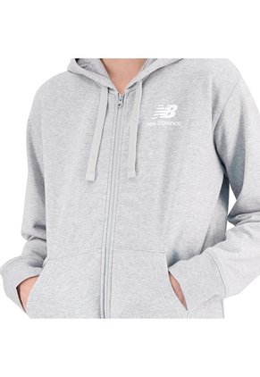 Chaqueta Deportiva Marca New Balance Essentials Gris Mujer