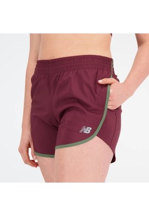 Pantaloneta New Balance Original Accelerate 5" Rojo Mujer