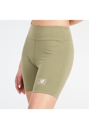 Pantaloneta New Balance Original Essentials Verde Mujer