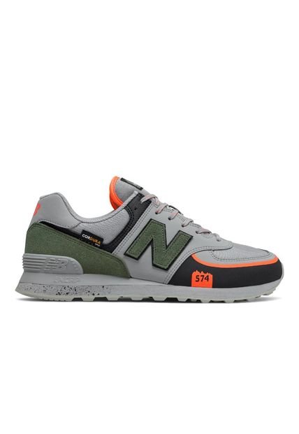 Tenis New Balance 574-Gris/Naranja