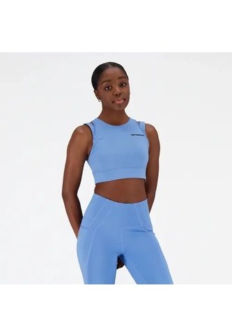 Top New Balance Original Shape Shield Crop Bra Azul Mujer New Balance