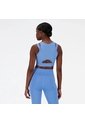 Top New Balance Original Shape Shield Crop Bra Azul Mujer de New Balance