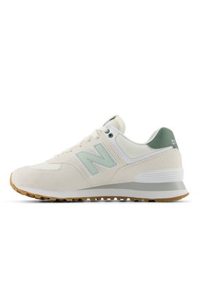 Tenis New Balance 574 Mujer-Beige/Verde