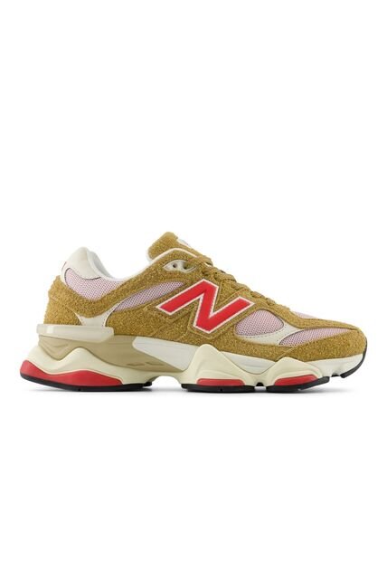Tenis Deportivos New Balance 9060 Original Café/Rojo Unisex