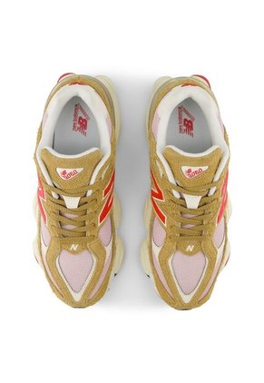 Tenis Deportivos New Balance 9060 Original Café/Rojo Unisex
