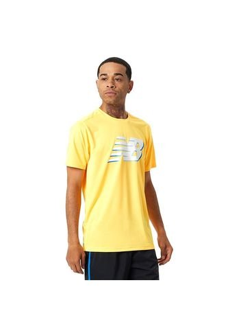 Camiseta New Balance Graphic Accelerate Para Hombre-Amarillo New Balance