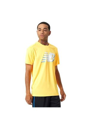Camiseta New Balance Graphic Accelerate Para Hombre-Amarillo