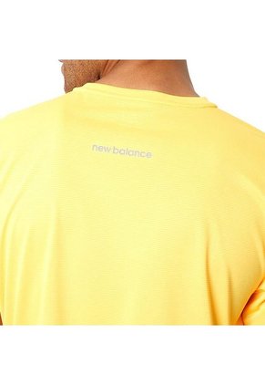 Camiseta New Balance Graphic Accelerate Para Hombre-Amarillo