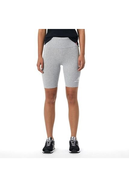 Short New Balance Essentials Para Mujer-Gris Claro