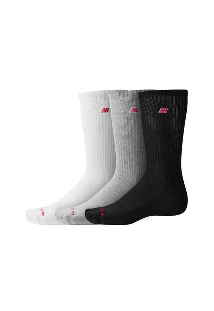 New Balance Medias Invisibles Para Hombre Unisex Patch Logo Crew 3 Pack New Balance