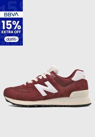 Tenis new balance 574 Borgoña New Balance