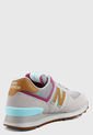 Tenis Lifestyle Gris-Amarillo-Fucsia New Balance 574 de New Balance