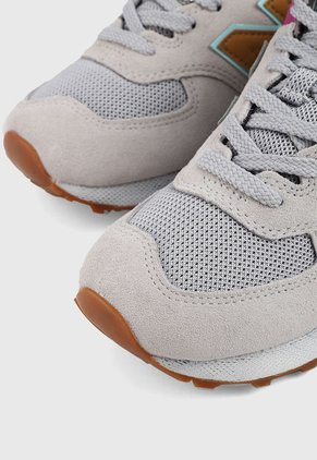 Tenis Lifestyle Gris-Amarillo-Fucsia New Balance 574