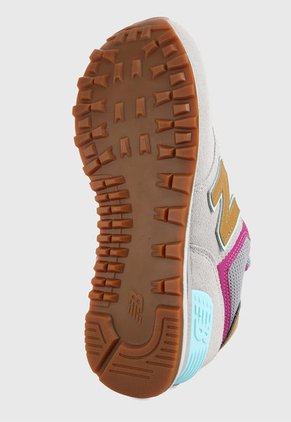 Tenis Lifestyle Gris-Amarillo-Fucsia New Balance 574