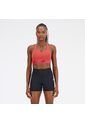 Top New Balance Crop Pace Bra 3 Naranja Mujer de New Balance