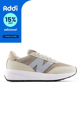 Tenis New Balance 370 Mujer-Beige/Cafe New Balance