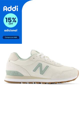 Tenis New Balance 515 Mujer-Beige/Verde New Balance