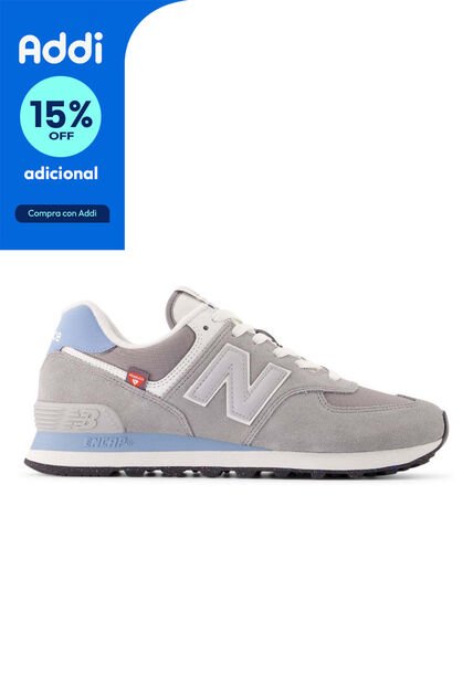 Tenis New Balance 574 Hombre-Gris/Azul