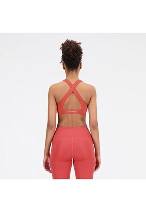 Top New Balance Original Fuel Bra DRYx Naranja Para Mujer