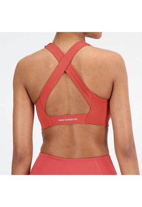 Top New Balance Original Fuel Bra DRYx Naranja Para Mujer