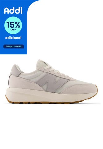 Tenis New Balance 370 Unisex-Beige/Gris New Balance