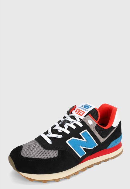 Tenis Lifestyle Negro Naranja Azul New Balance 574 Compra Ahora Dafiti Colombia