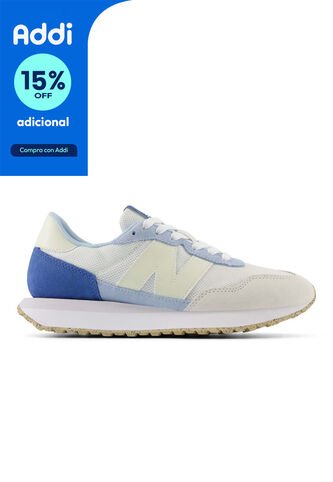Tenis New Balance 237 Mujer-Gris/Azul New Balance