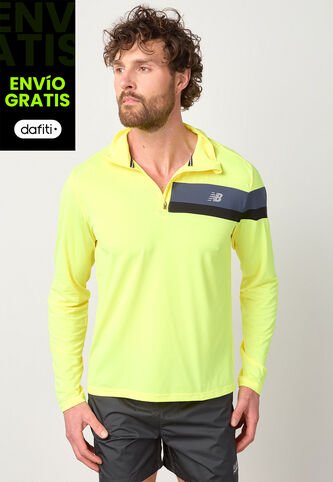 Buzo new balance Accelerate Amarillo Neón New Balance