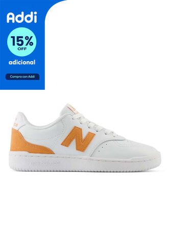 Tenis New Balance Bb80 Mujer-Blanco/Naranja New Balance