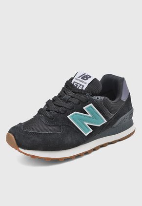 Tenis Lifestyle Negro-Turquesa-Lila new balance 574