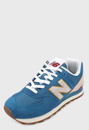 Tenis Lifestyle Azul-Blanco-Amarillo New Balance 574 SCA