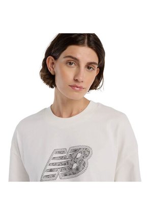 Camisa Deportiva New Balance Originals Graphics Blanco Mujer