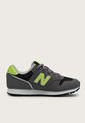 Tenis Lifestyle Gris-Negro-Verde Neón New Balance Kids 373 de New Balance