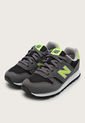 Tenis Lifestyle Gris-Negro-Verde Neón New Balance Kids 373 de New Balance