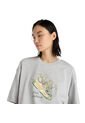 Camisa Deportiva New Balance Original Flower Shoe Gris Mujer de New Balance