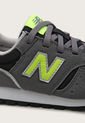Tenis Lifestyle Gris-Negro-Verde Neón New Balance Kids 373 de New Balance