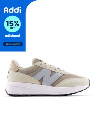 Tenis New Balance 370 Mujer-Beige/Cafe New Balance