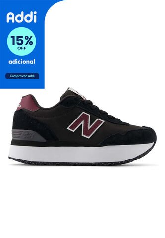 Tenis New Balance 515 Mujer-Negro/Rojo New Balance