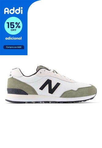 Tenis New Balance 515 Hombre-Blanco/Verde New Balance