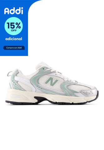 Tenis New Balance 530 Mujer-Blanco/Verde New Balance