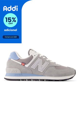 Tenis New Balance 574 Mujer-Gris/Azul New Balance