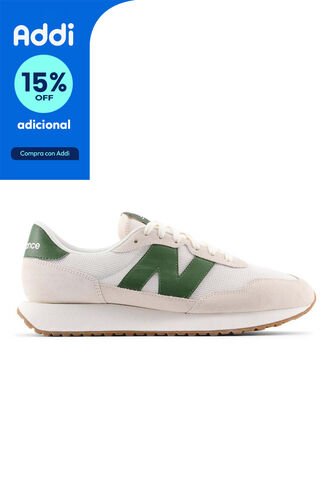 Tenis New Balance 237 Hombre-Beige/Verde New Balance