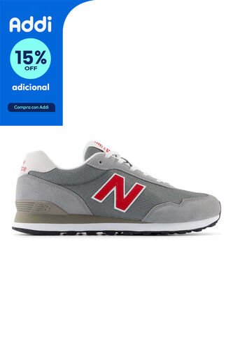 Tenis New Balance 515 Hombre-Gris/Rojo New Balance