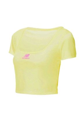 Camiseta New Balance Athletics Amplified Para Mujer-Blanco