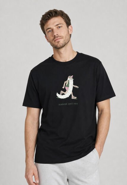 Camiseta new balance Bearded Runner Negro